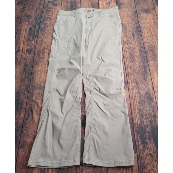 Prana Halle Pant Women's Size 12 Khaki Roll Up Hiking Outdoor Stretch Zion - Picture 1 of 12